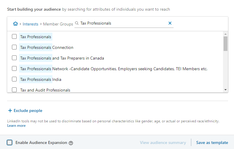 LinkedIn Ads - Member Group Targeting